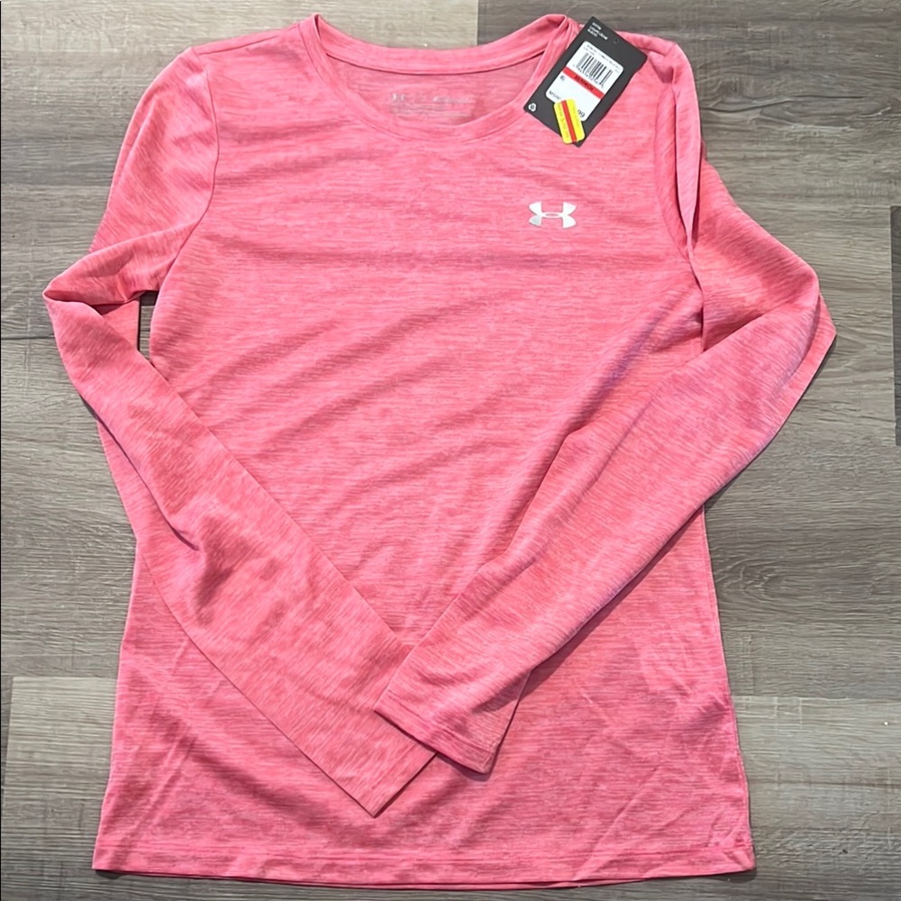 Under Armour Pink Fitted Long Sleeve Tee